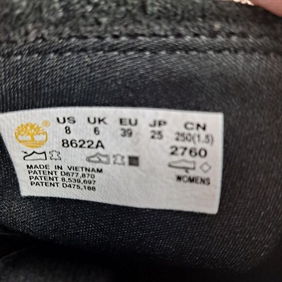 Timberline Stratham Heights Boots Fold Down Heeled 8622A Women 8 Black Leather - Picture 7 of 14